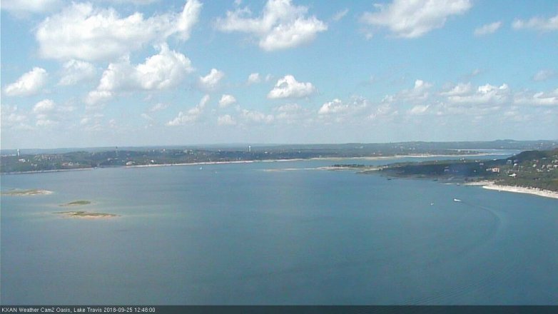 Lake Travis webcam, September 25, 2018 11:50 AM CT