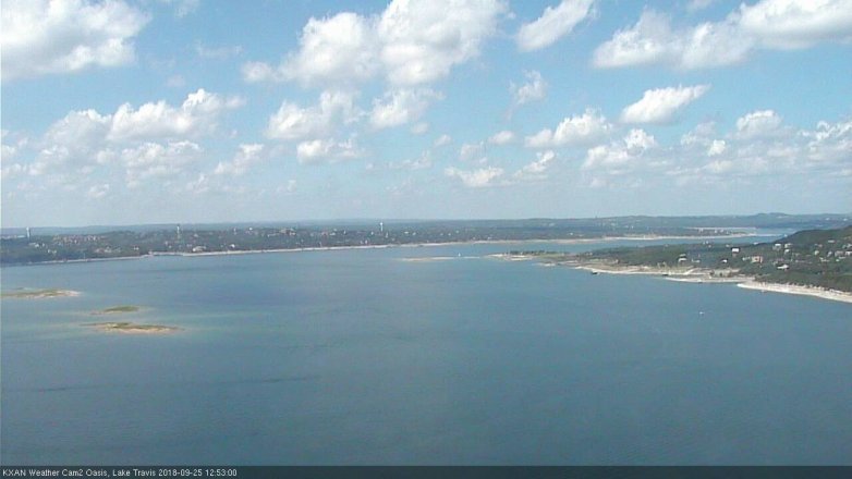 Lake Travis webcam, September 25, 2018 11:55 AM CT