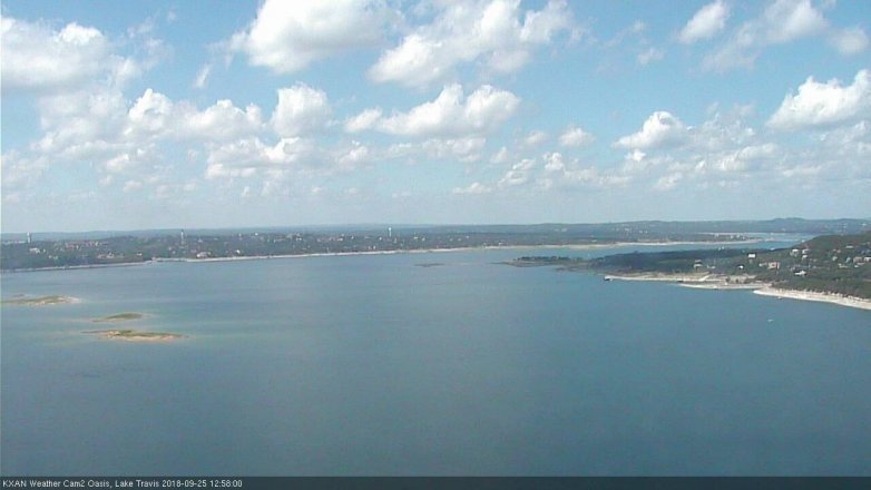 Lake Travis webcam, September 25, 2018 12:00 PM CT