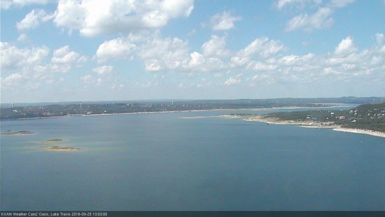 Lake Travis webcam, September 25, 2018 12:05 PM CT