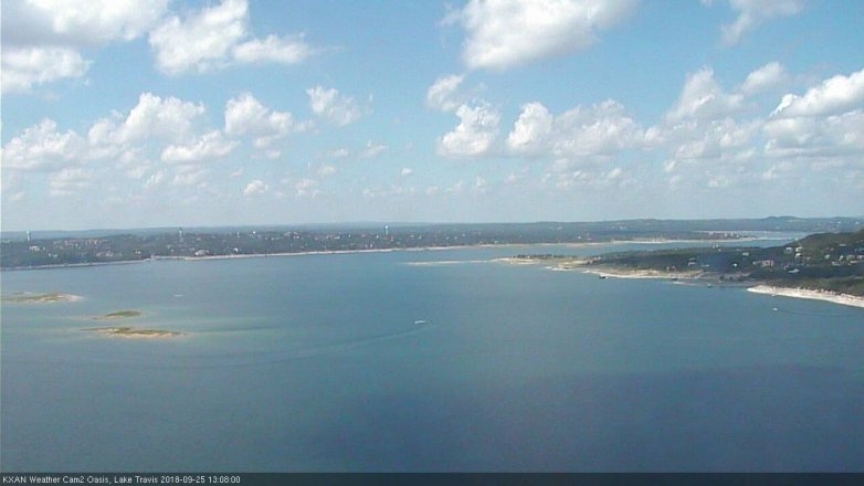 Lake Travis webcam, September 25, 2018 12:10 PM CT