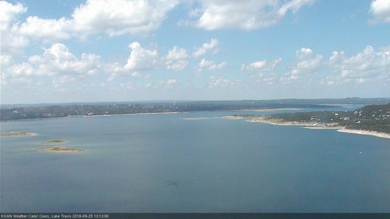 Lake Travis webcam, September 25, 2018 12:15 PM CT