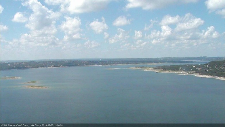 Lake Travis webcam, September 25, 2018 12:30 PM CT