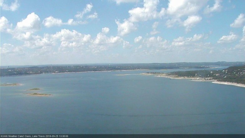 Lake Travis webcam, September 25, 2018 12:40 PM CT