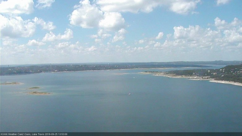 Lake Travis webcam, September 25, 2018 12:55 PM CT