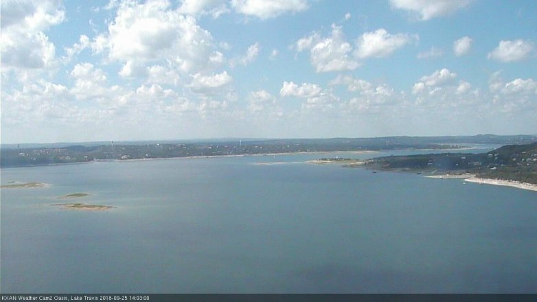 Lake Travis webcam, September 25, 2018 1:05 PM CT