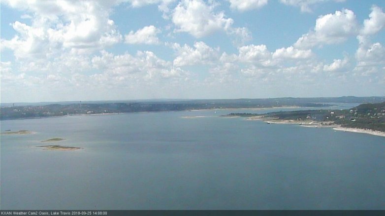 Lake Travis webcam, September 25, 2018 1:10 PM CT