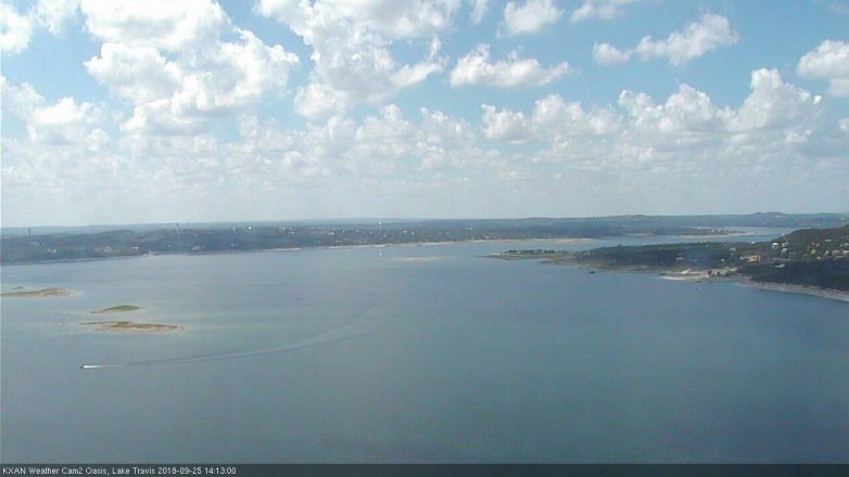 Lake Travis webcam, September 25, 2018 1:15 PM CT