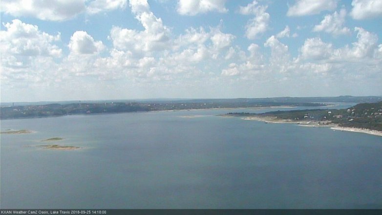Lake Travis webcam, September 25, 2018 1:20 PM CT