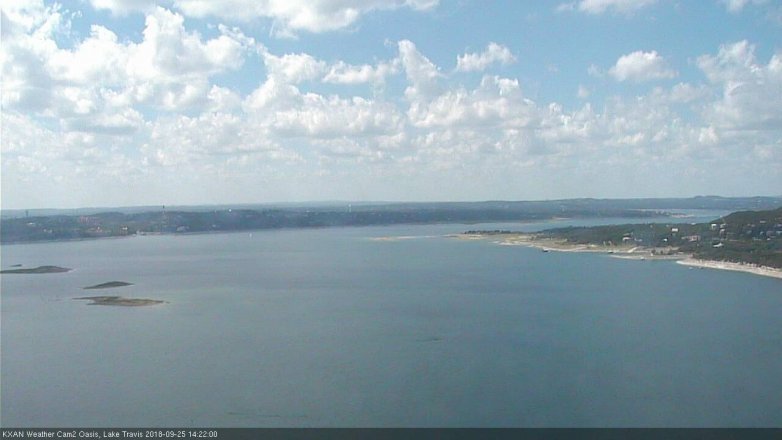 Lake Travis webcam, September 25, 2018 1:25 PM CT