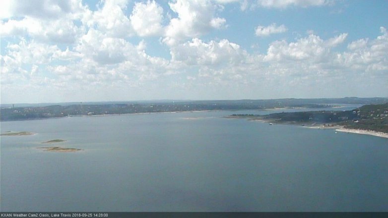Lake Travis webcam, September 25, 2018 1:30 PM CT