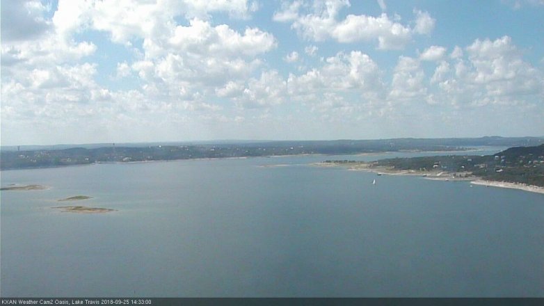 Lake Travis webcam, September 25, 2018 1:35 PM CT