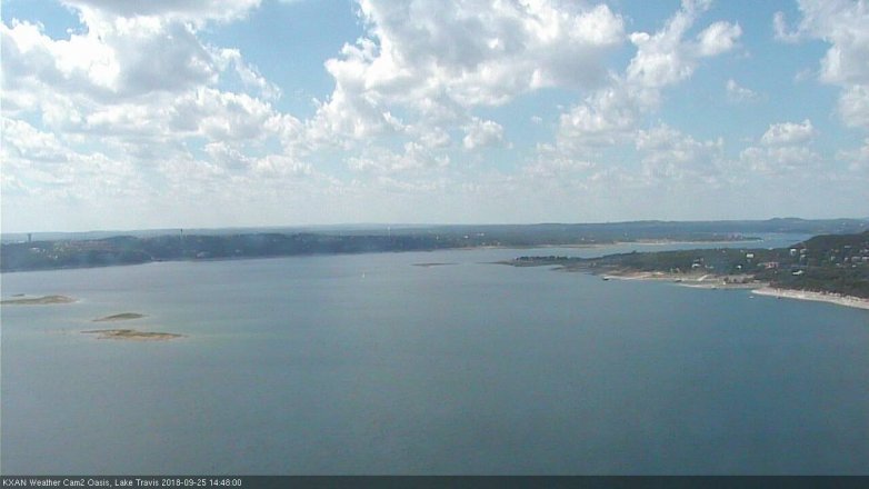 Lake Travis webcam, September 25, 2018 1:50 PM CT