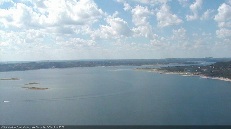 Lake Travis webcam, September 25, 2018 1:55 PM CT