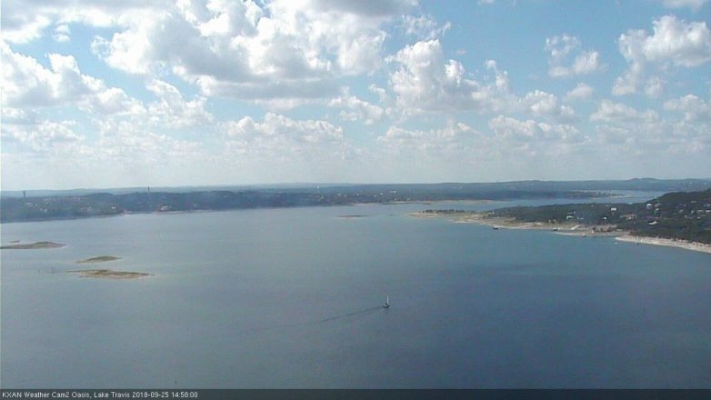 Lake Travis webcam, September 25, 2018 2:00 PM CT