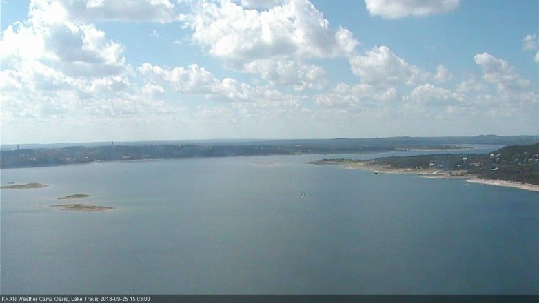 Lake Travis webcam, September 25, 2018 2:05 PM CT