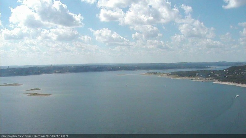 Lake Travis webcam, September 25, 2018 2:10 PM CT