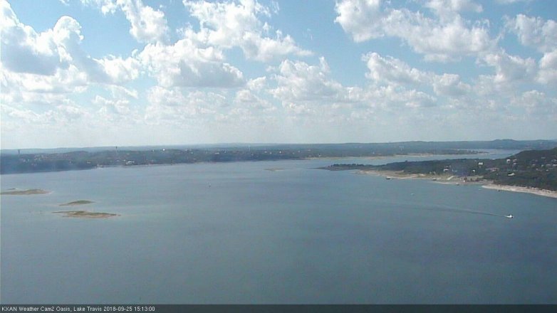 Lake Travis webcam, September 25, 2018 2:15 PM CT