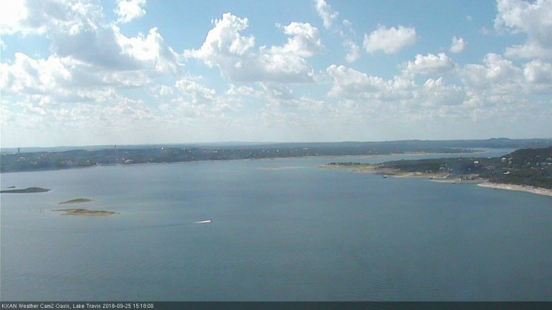 Lake Travis webcam, September 25, 2018 2:20 PM CT