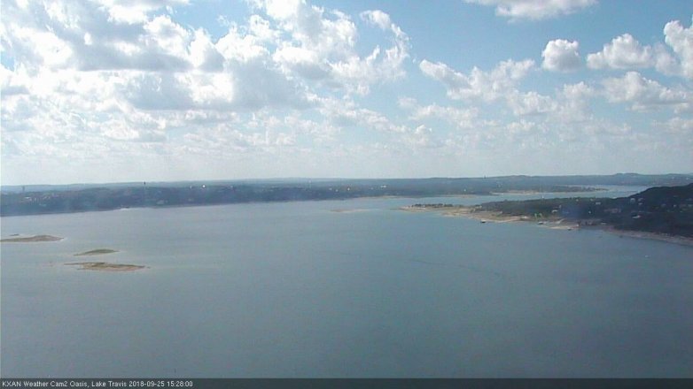 Lake Travis webcam, September 25, 2018 2:30 PM CT