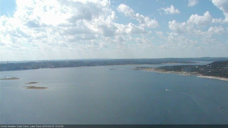 Lake Travis webcam, September 25, 2018 2:35 PM CT