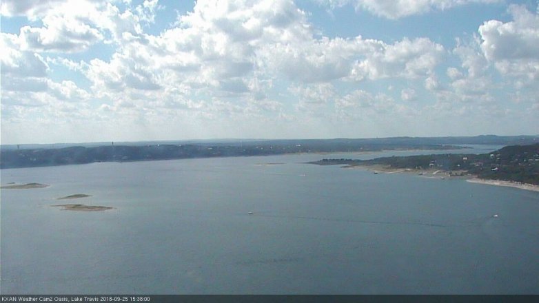 Lake Travis webcam, September 25, 2018 2:40 PM CT