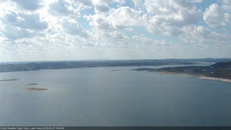 Lake Travis webcam, September 25, 2018 2:45 PM CT