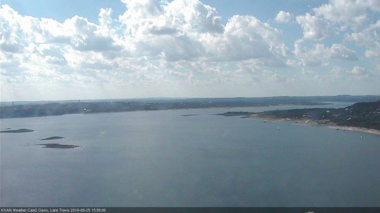 Lake Travis webcam, September 25, 2018 3:00 PM CT