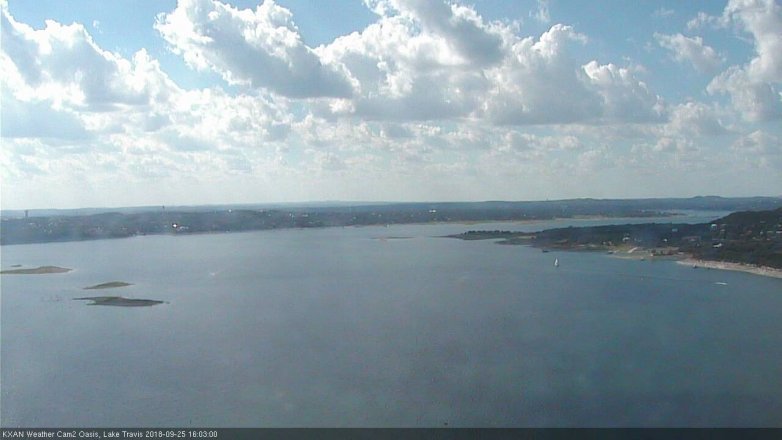Lake Travis webcam, September 25, 2018 3:05 PM CT