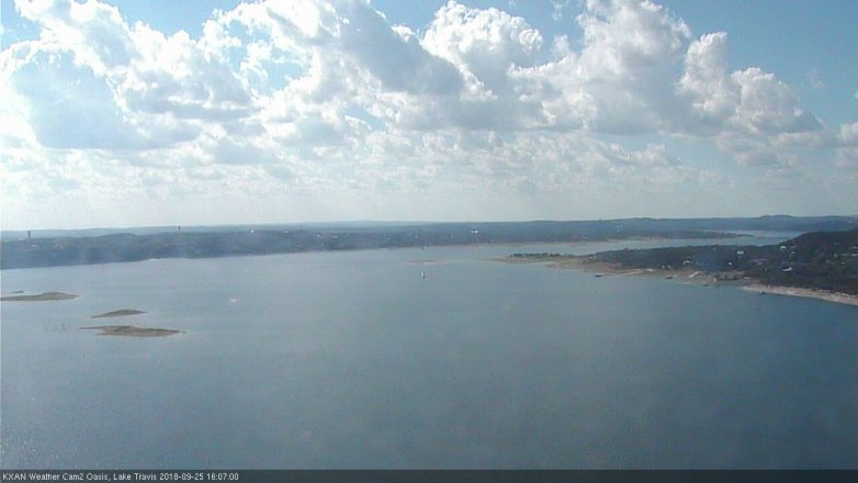 Lake Travis webcam, September 25, 2018 3:10 PM CT