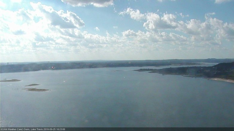 Lake Travis webcam, September 25, 2018 3:25 PM CT