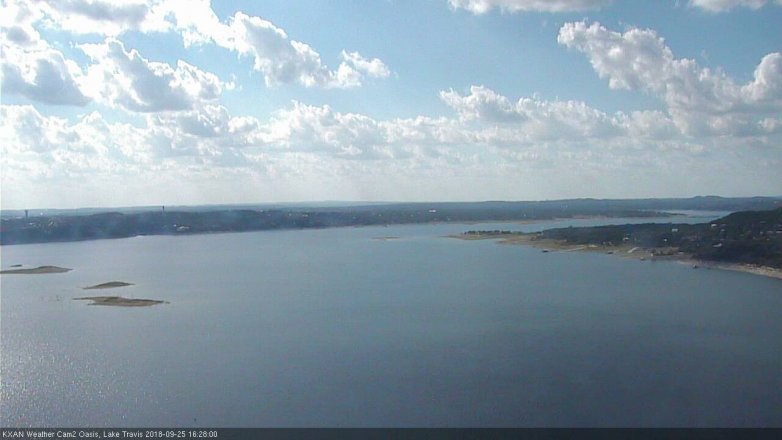 Lake Travis webcam, September 25, 2018 3:30 PM CT