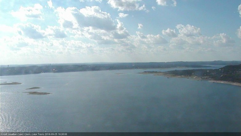 Lake Travis webcam, September 25, 2018 3:40 PM CT