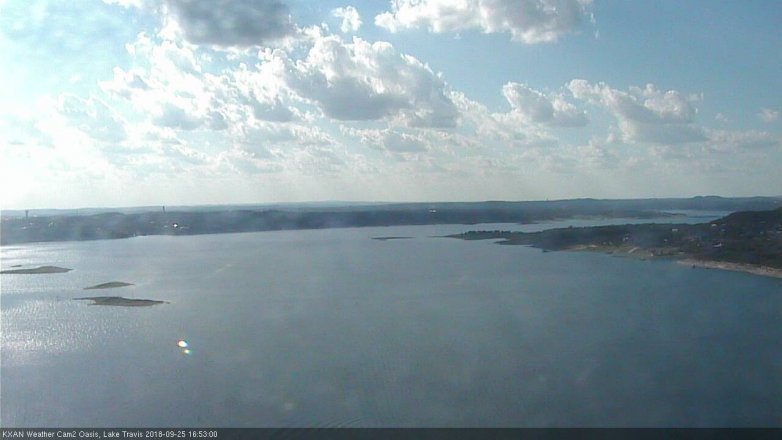 Lake Travis webcam, September 25, 2018 3:55 PM CT