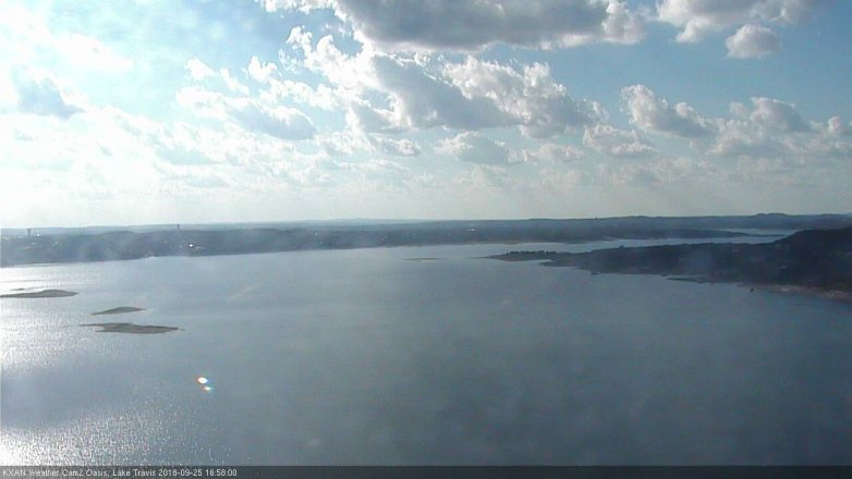 Lake Travis webcam, September 25, 2018 4:00 PM CT