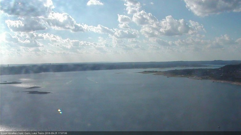Lake Travis webcam, September 25, 2018 4:10 PM CT