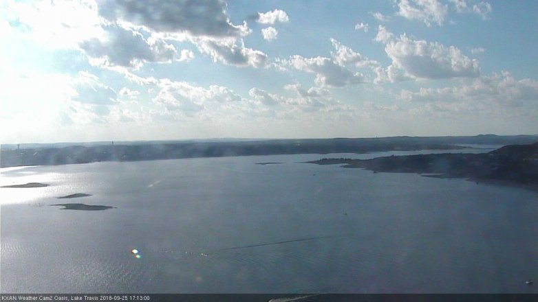 Lake Travis webcam, September 25, 2018 4:15 PM CT