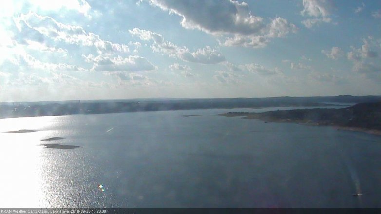 Lake Travis webcam, September 25, 2018 4:30 PM CT