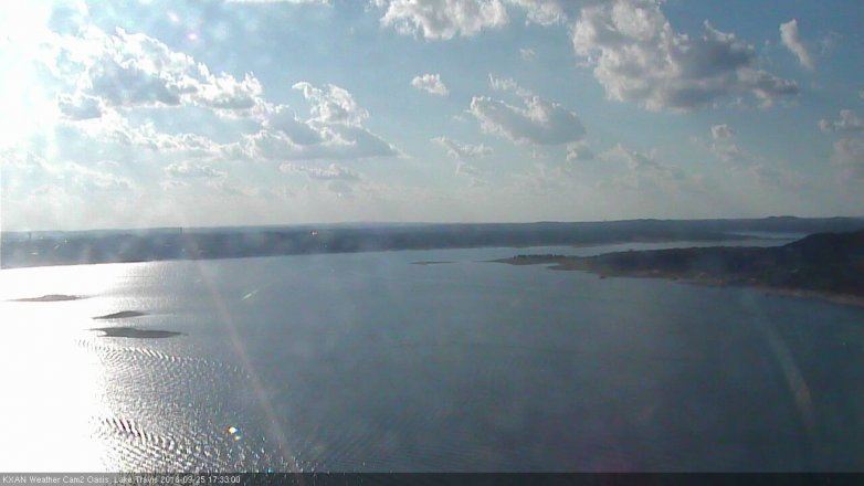 Lake Travis webcam, September 25, 2018 4:35 PM CT