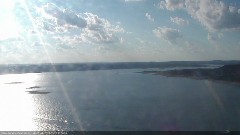 Lake Travis webcam, September 25, 2018 4:40 PM CT