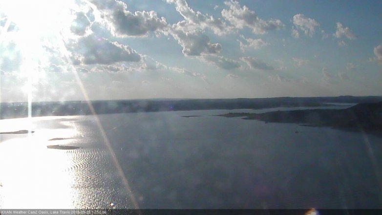 Lake Travis webcam, September 25, 2018 5:00 PM CT
