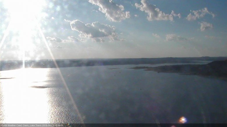 Lake Travis webcam, September 25, 2018 5:10 PM CT
