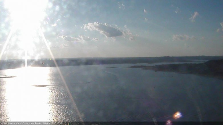 Lake Travis webcam, September 25, 2018 5:15 PM CT