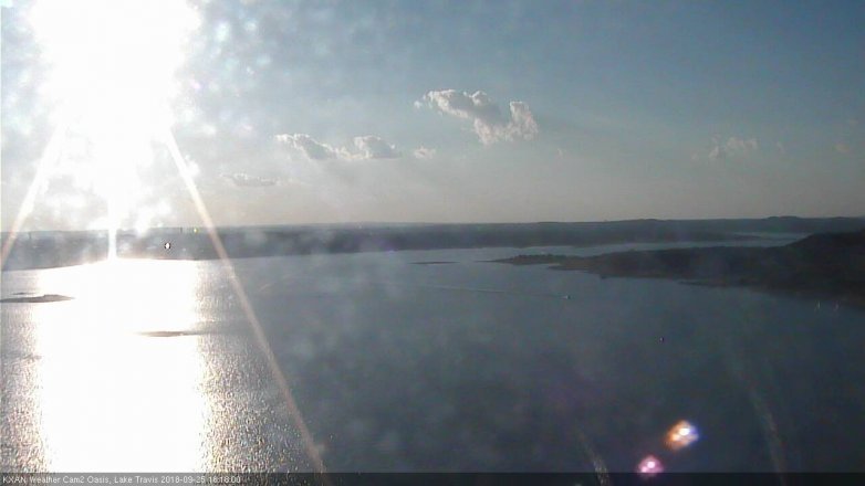 Lake Travis webcam, September 25, 2018 5:20 PM CT