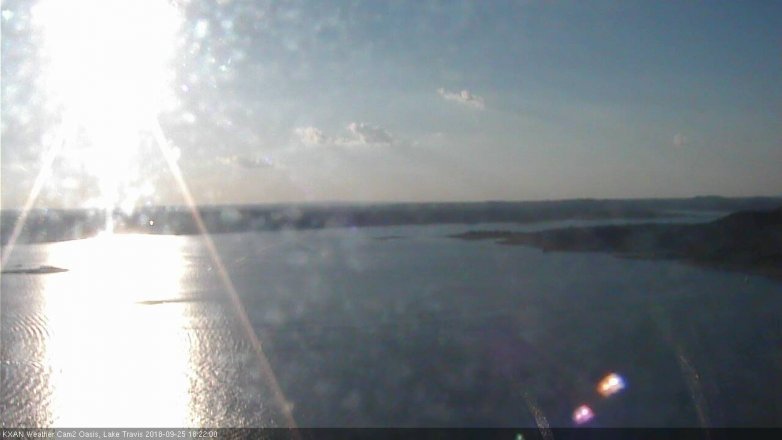Lake Travis webcam, September 25, 2018 5:25 PM CT