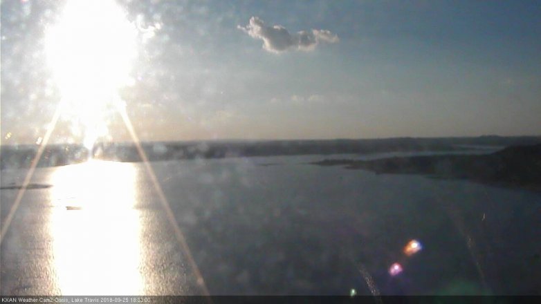 Lake Travis webcam, September 25, 2018 5:35 PM CT