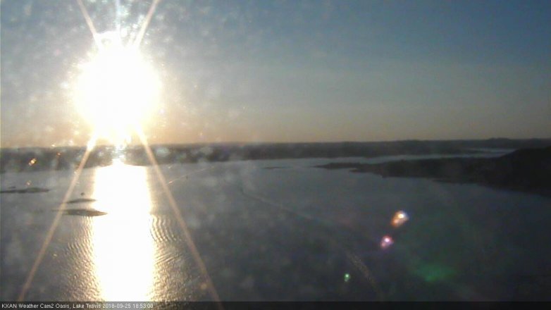 Lake Travis webcam, September 25, 2018 5:55 PM CT