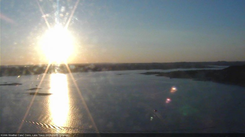 Lake Travis webcam, September 25, 2018 6:05 PM CT