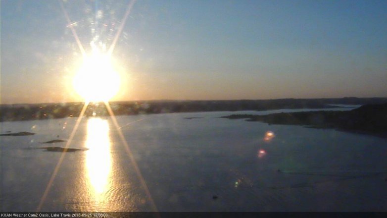 Lake Travis webcam, September 25, 2018 6:10 PM CT