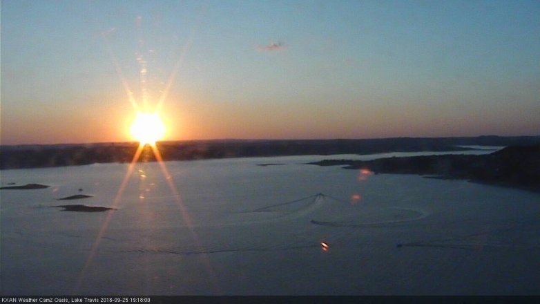 Lake Travis webcam, September 25, 2018 6:20 PM CT